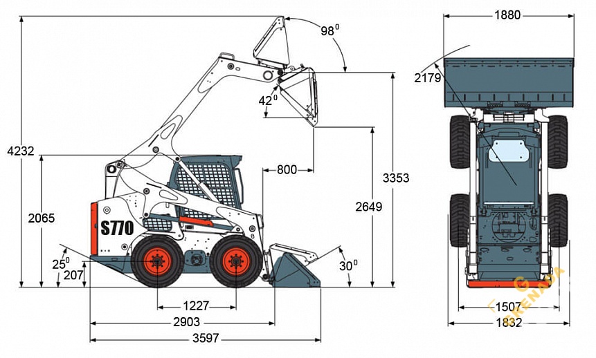 Аренда мини-погрузчика Bobcat S770 thumbnail 3