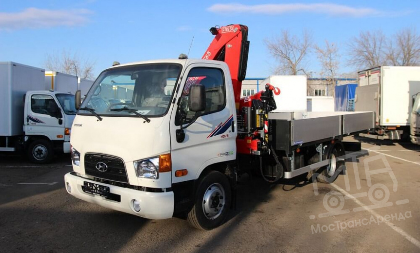 Аренда манипулятора Hyundai HD 78, стрела 3 тонны, борт 5 тонн thumbnail 0