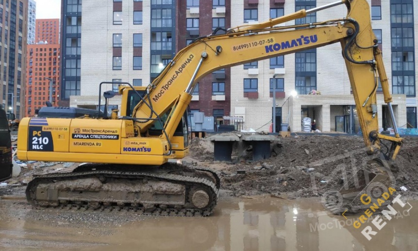 Аренда гусеничного экскаватора Komatsu PC210 thumbnail 0
