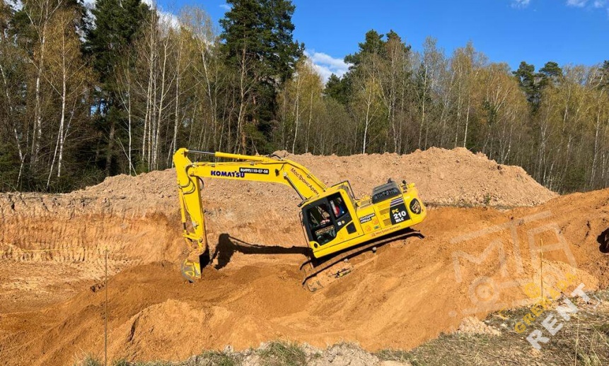 Аренда гусеничного экскаватора Komatsu PC210 thumbnail 1