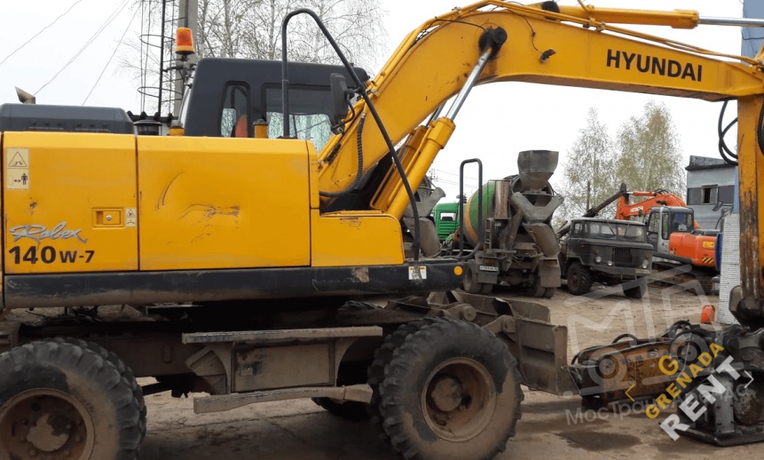 Аренда колесного экскаватора Hyundai 140W-7 thumbnail 1