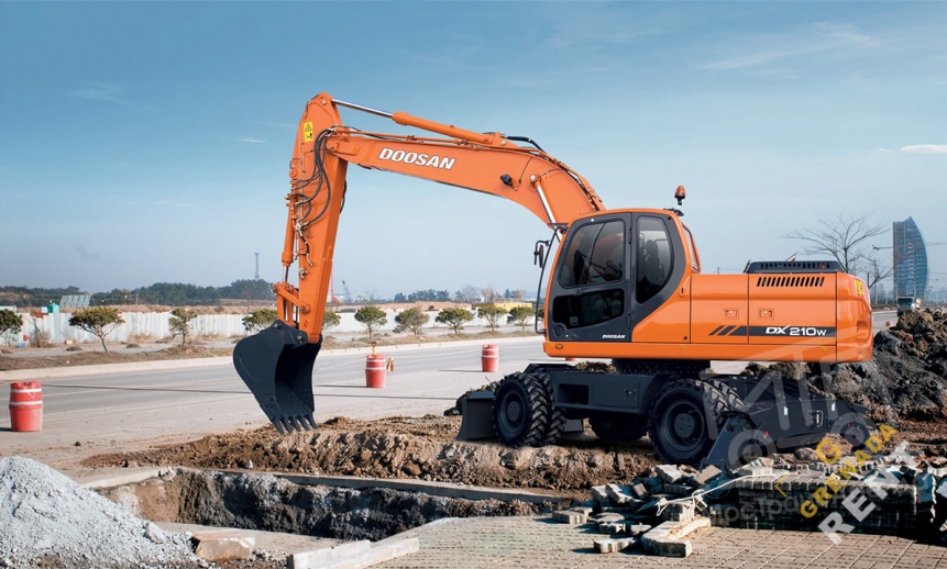 Аренда колесного экскаватора Doosan DX210W thumbnail 3