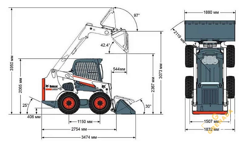 Аренда мини-погрузчика Bobcat S630 thumbnail 4